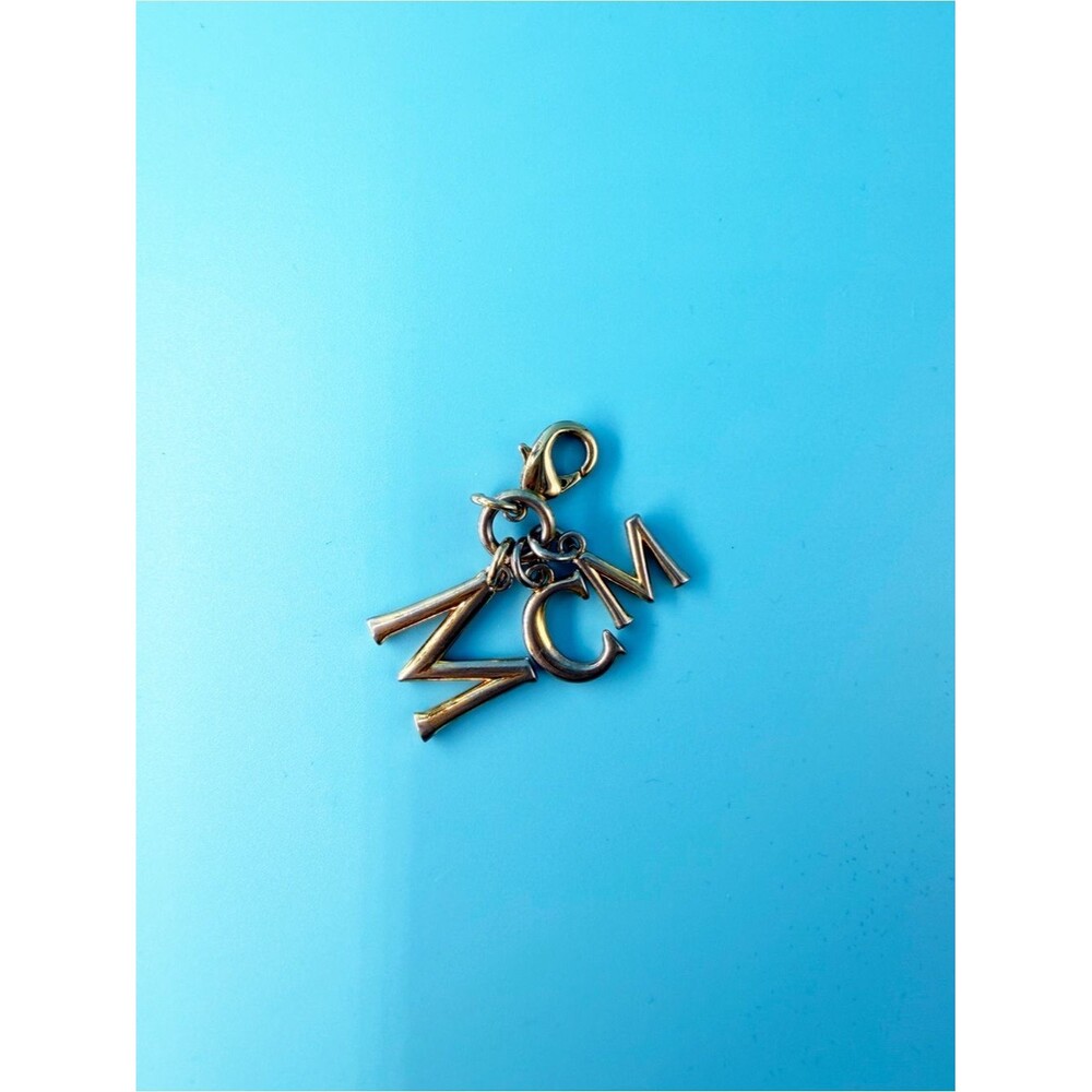 MCM Silver Tone Logo Keychain Accessories For Bag Wallet Tarnishing Small Charms